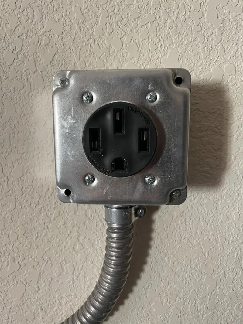 NEMA 14-50 outlet installed for Smart Home Electrical in St. Augustine Beach